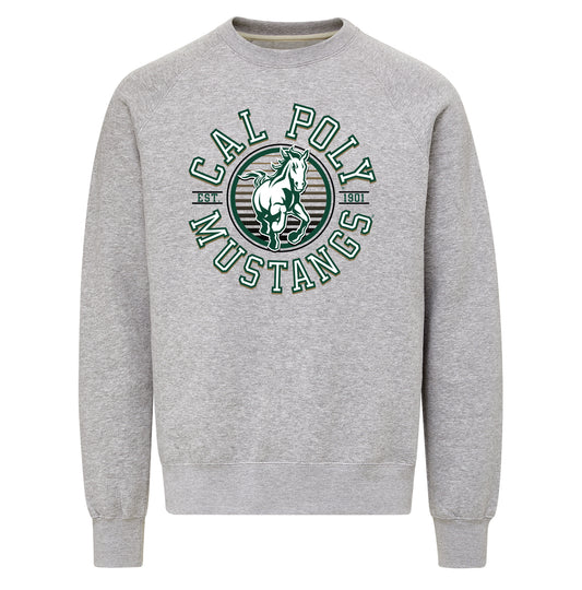 Cal Poly Vintage Fleece Raglan Crewneck