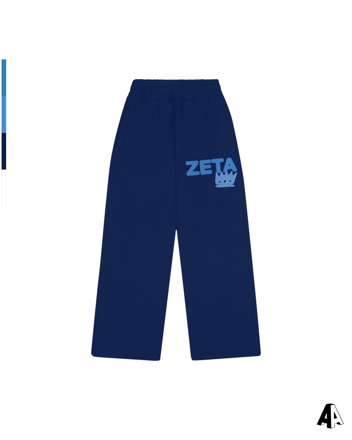 Free Spirit Navy Sweatpants - Zeta Tau Alpha - front