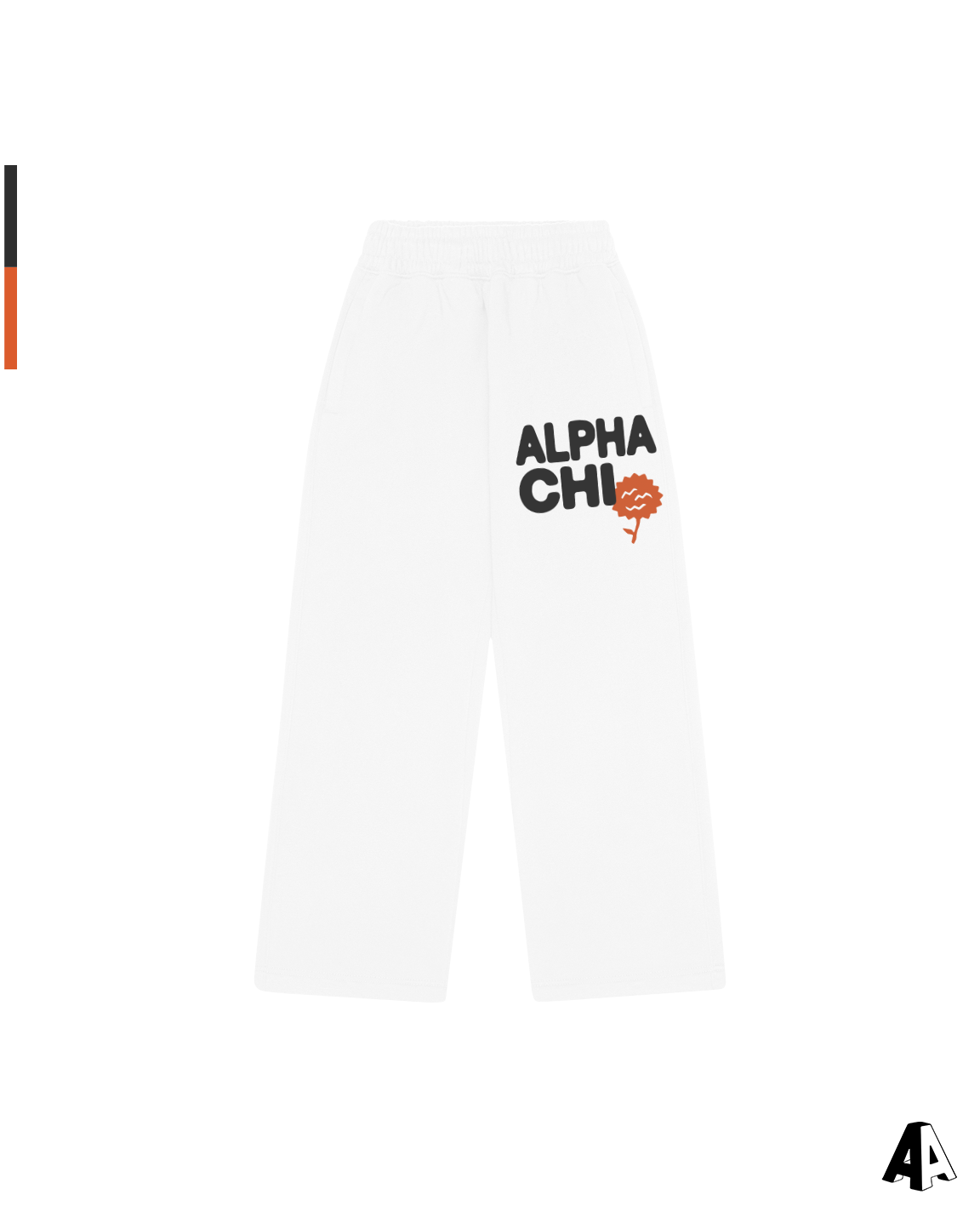 Free Spirit White Sweatpants - Alpha Chi Omega - front