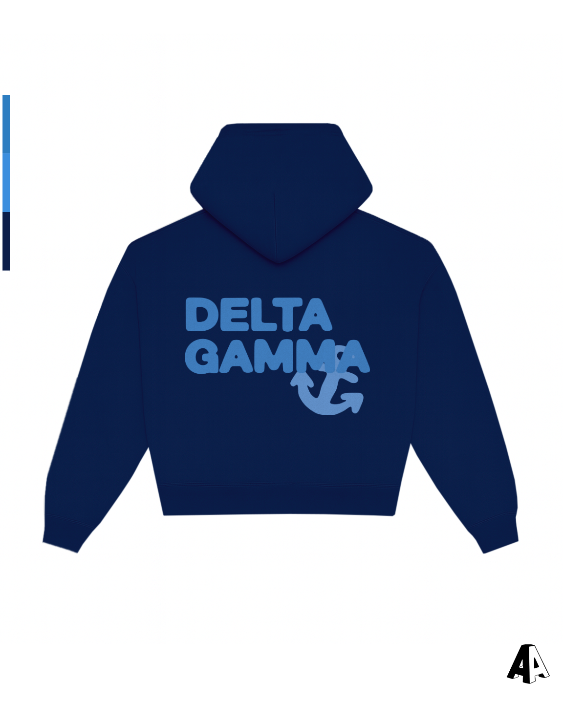 Free Spirit Navy Hoodie - Delta Gamma - back