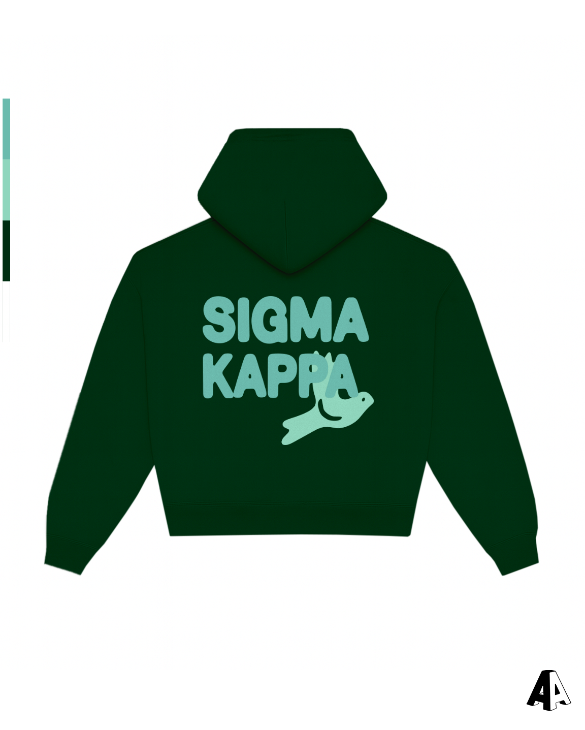 Free Spirit Forest Green Hoodie - Sigma Kappa - back