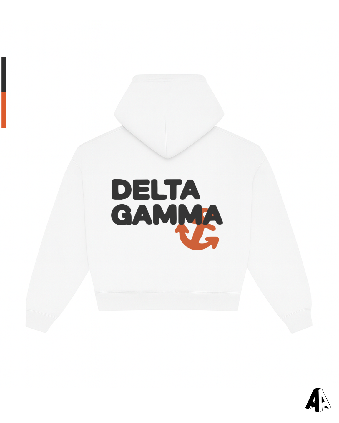 Free Spirit White Hoodie - Delta Gamma - back