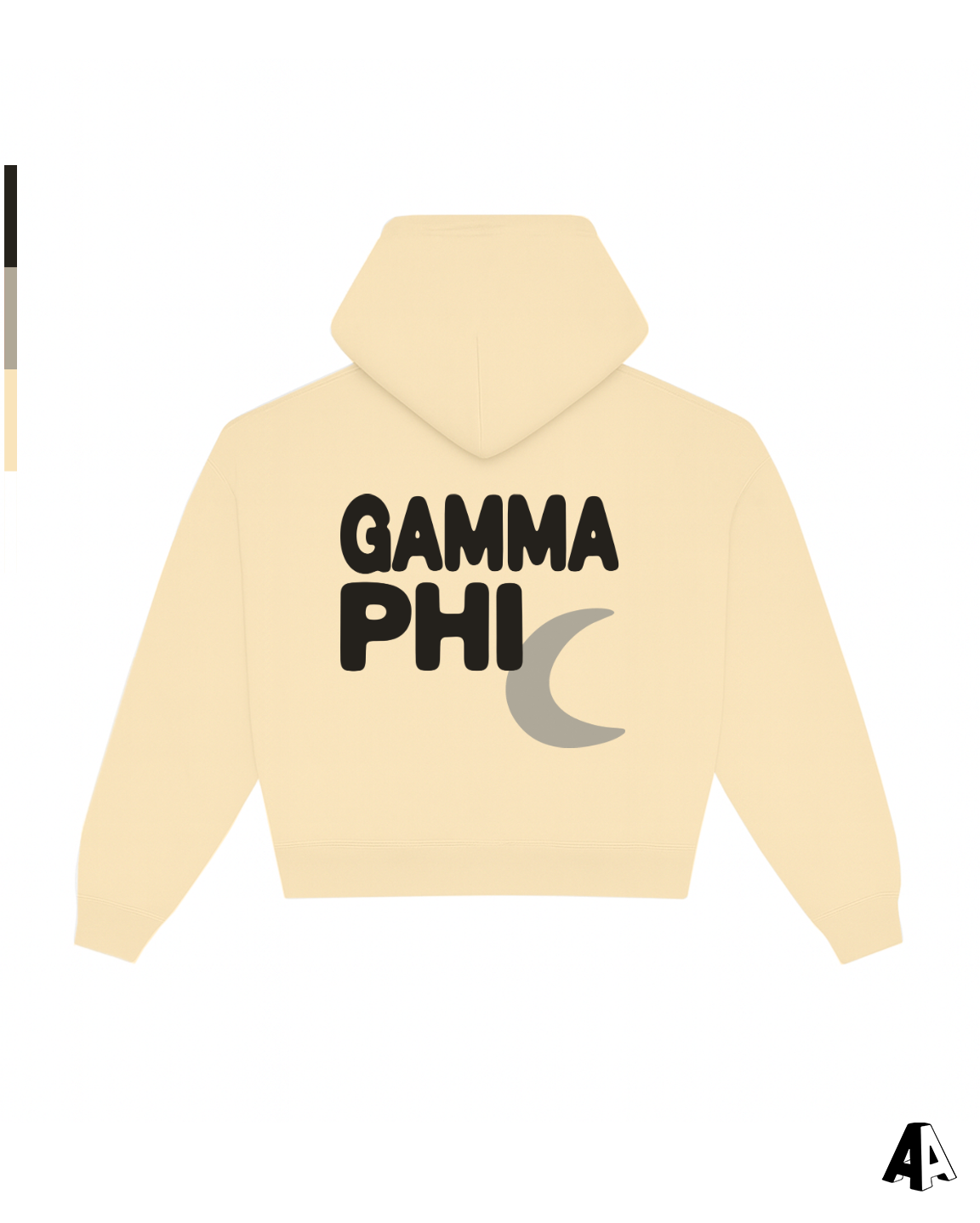 Free Spirit Light Yellow Hoodie - Gamma Phi Beta - back
