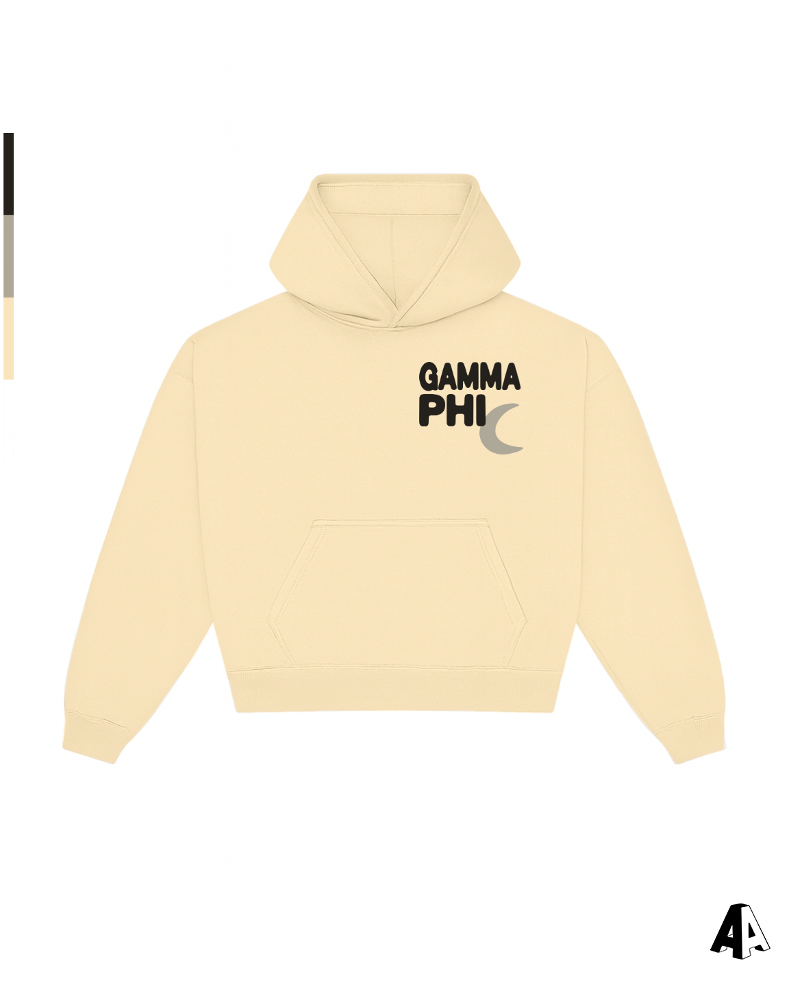 Free Spirit Light Yellow Hoodie - Gamma Phi Beta - front