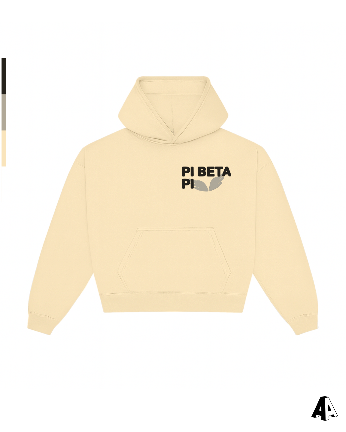 Free Spirit Light Yellow Hoodie - Pi Beta Phi - front