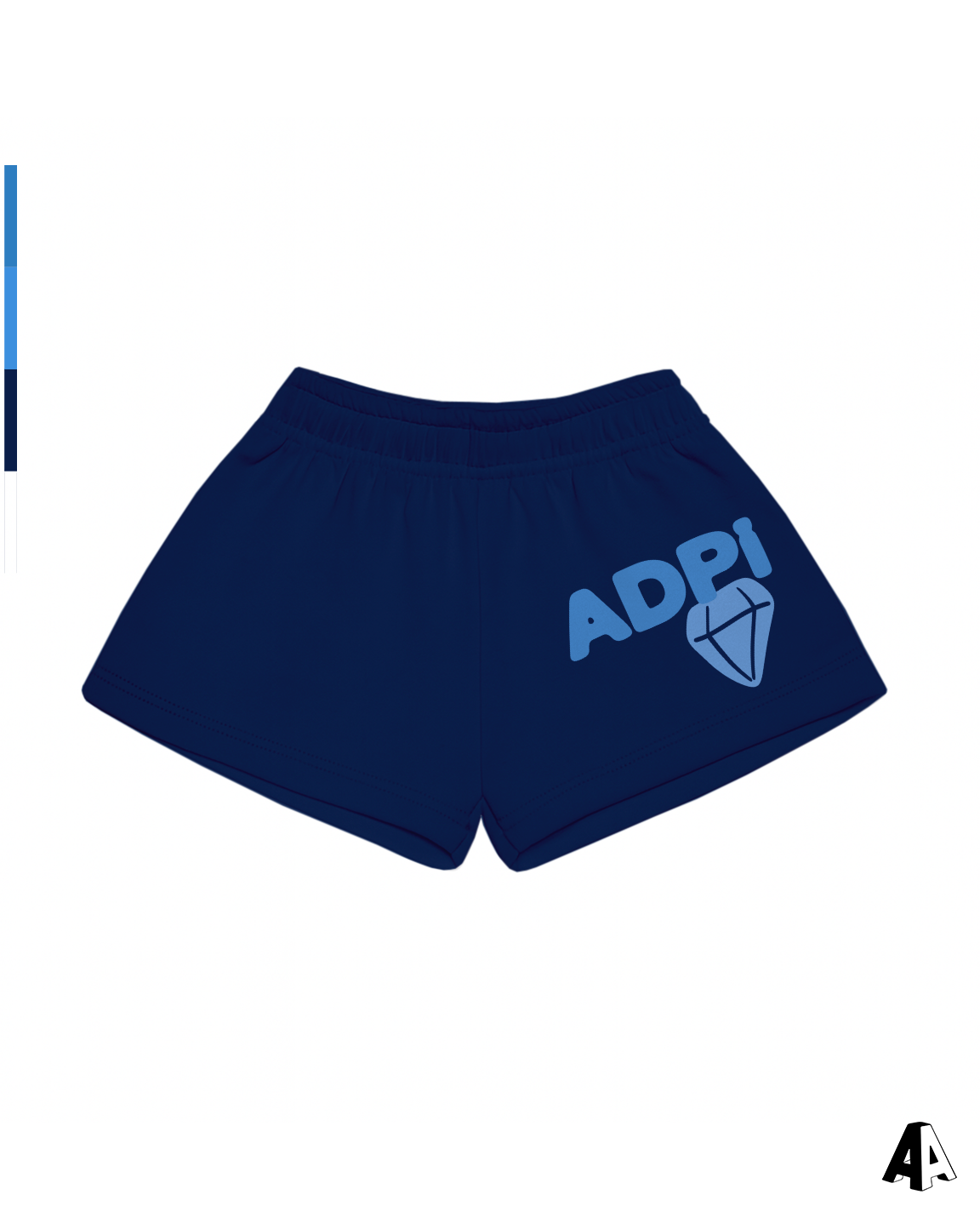 Free Spirit Navy Shorts - Alpha Delta Pi - front