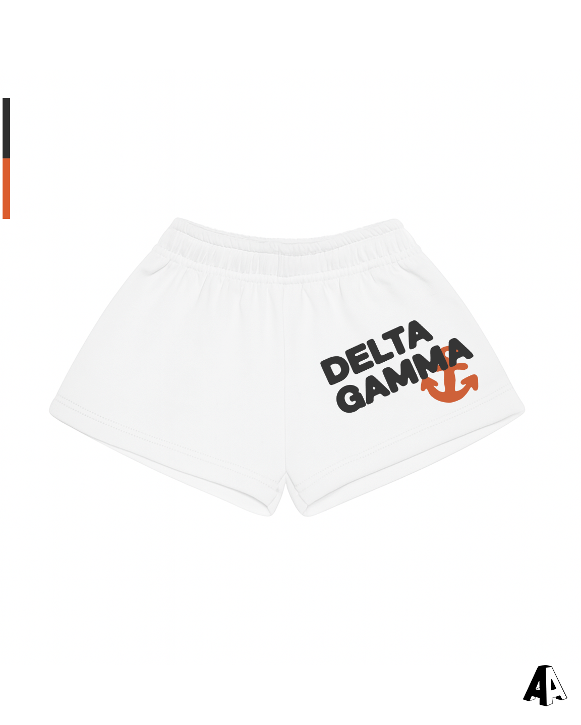 Free Spirit White Shorts - Delta Gamma - front