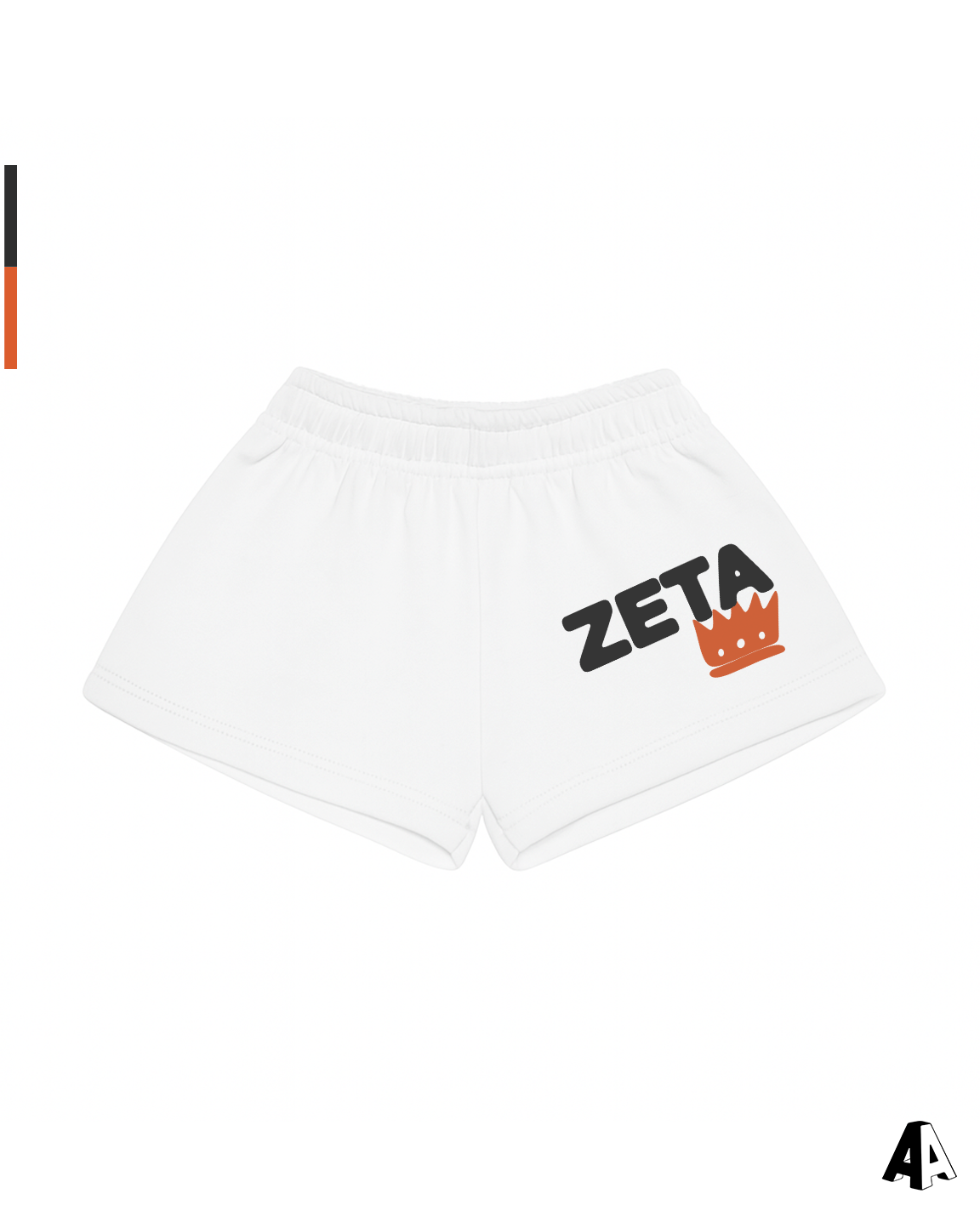 Free Spirit White Shorts - Zeta Tau Alpha - front